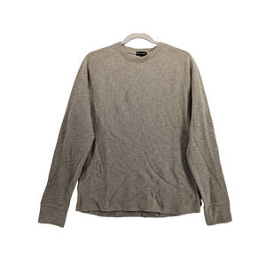 Banana Republic Double Knit Shirt S Beige Crewneck Long Sleeves‎ Layering…